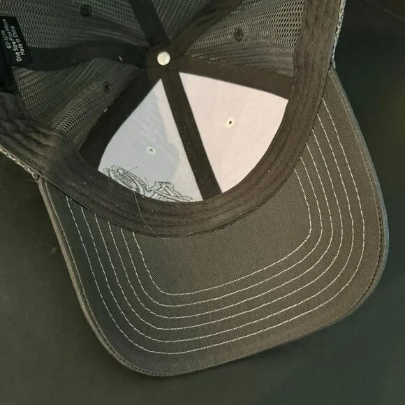 AG Logo Trucker Hat Adjustable Snapback OTTO Brand Gray & White - Picture 6 of 6